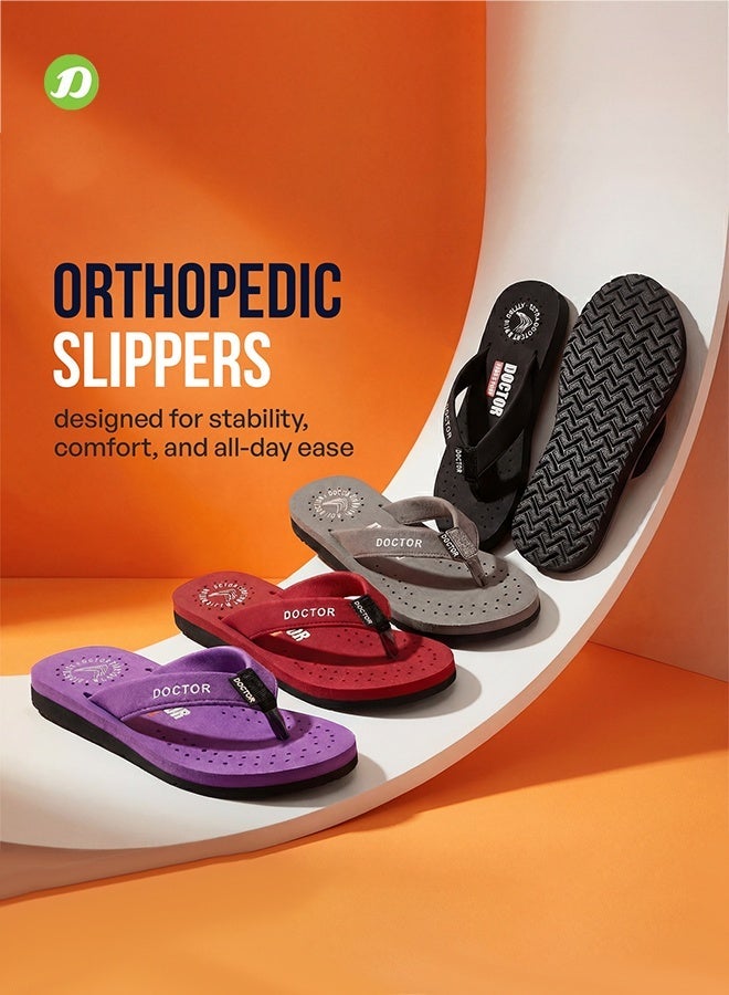 DOCTOR EXTRA SOFT Comfort Flip Flops for Women | Soft Cushion Comfortable Daily Wear Anti Slip Lightweight Slippers | Doctor Extra Soft D-16 - Image 5
